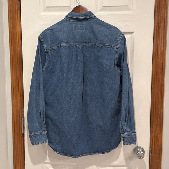 Eddie Bauer Western Outdoor Jean Jacket/Shirt Men's Rugged Denim Size Medium - Picture 2 of 13